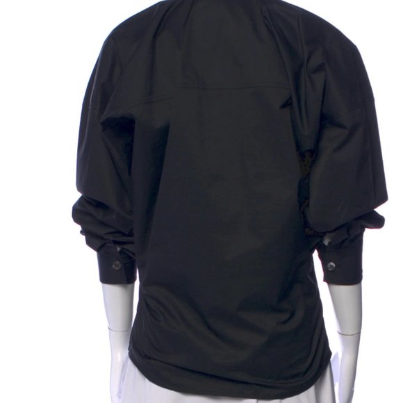 Celine V-neck three quarter sleeve blouse - black - EUC - Picture 4 of 4